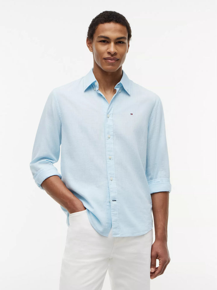 TH Men L/S Button Down Plain Shirt XM04090
