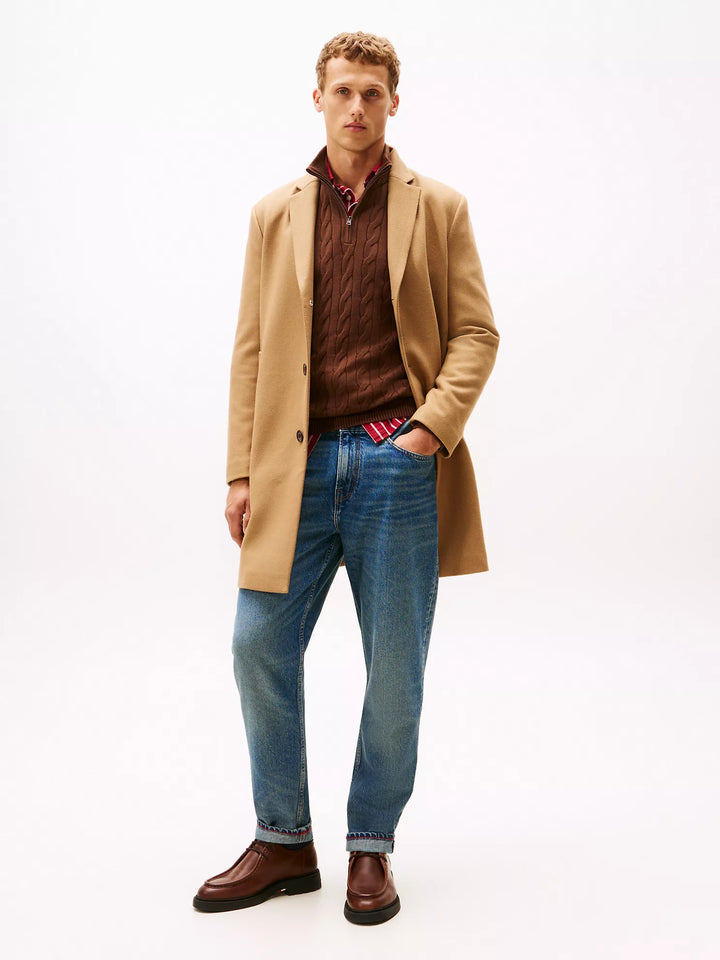 TH Men 3QTR Long Coat AT-SB-XM06111 (Beige)