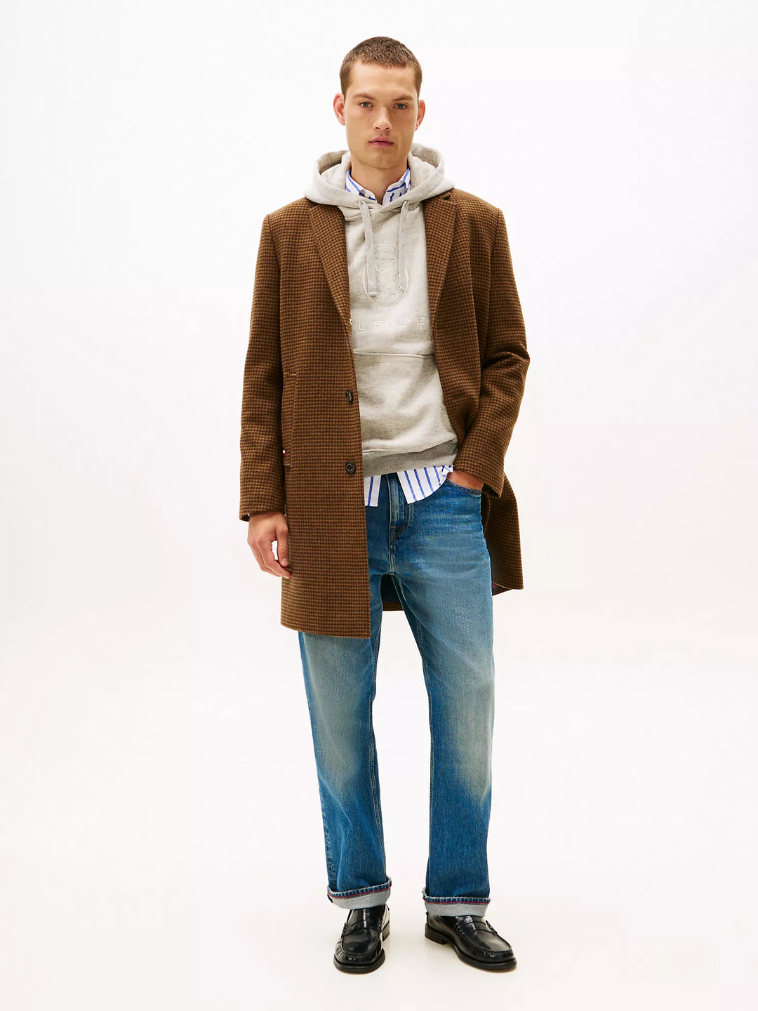 TH Men 3QTR Long Coat AT-SB-XM06113