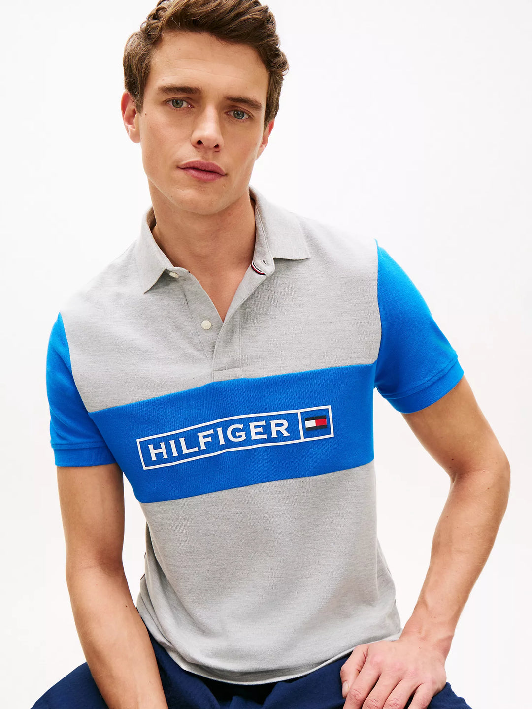 TH Men S/S Printed Polo MT-XM07333
