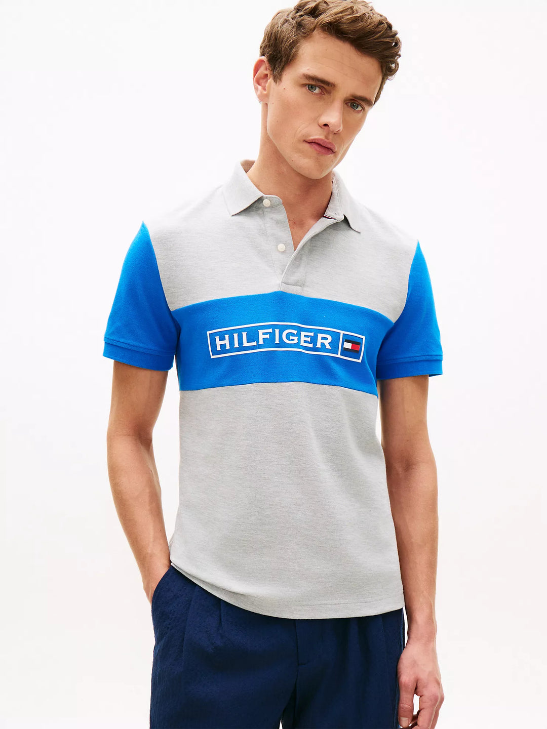 TH Men S/S Printed Polo MT-XM07333