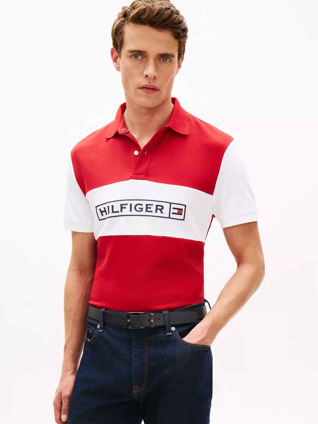 TH Men S/S Printed Polo MT-XM07333