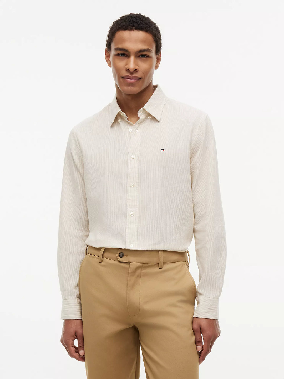 TH Men L/S Linen Button Down Lining Casual Shirt MT-XM07399