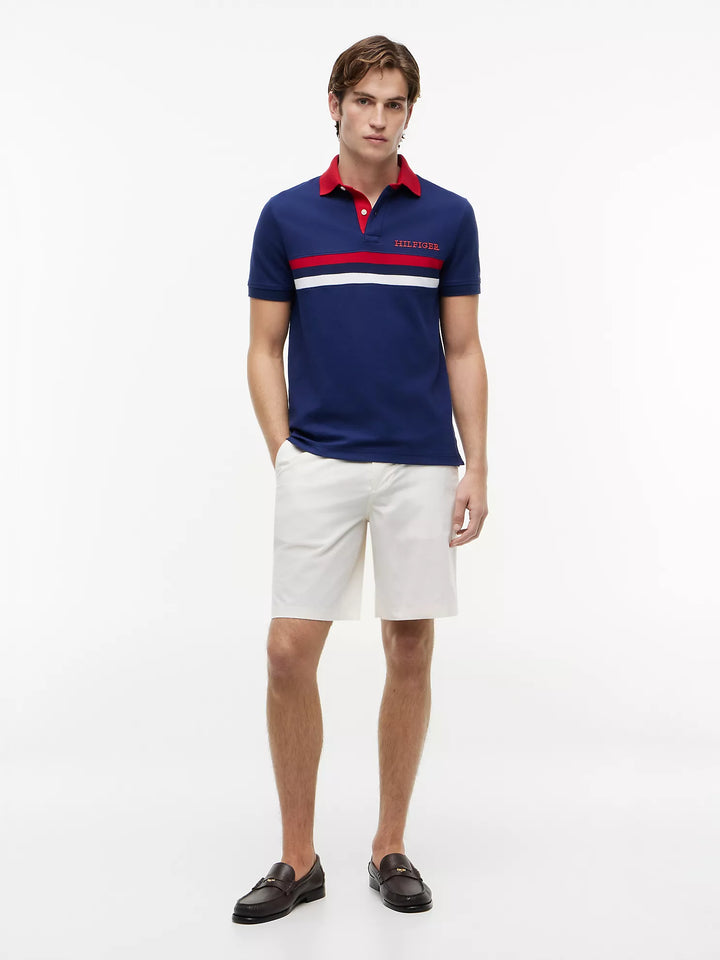TH Men S/S RF Striper Polo AT-SB-XM07680