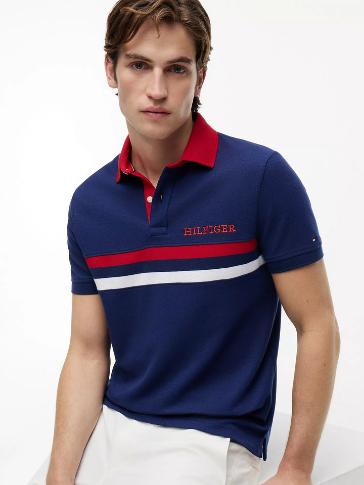 TH Men S/S RF Striper Polo AT-SB-XM07680