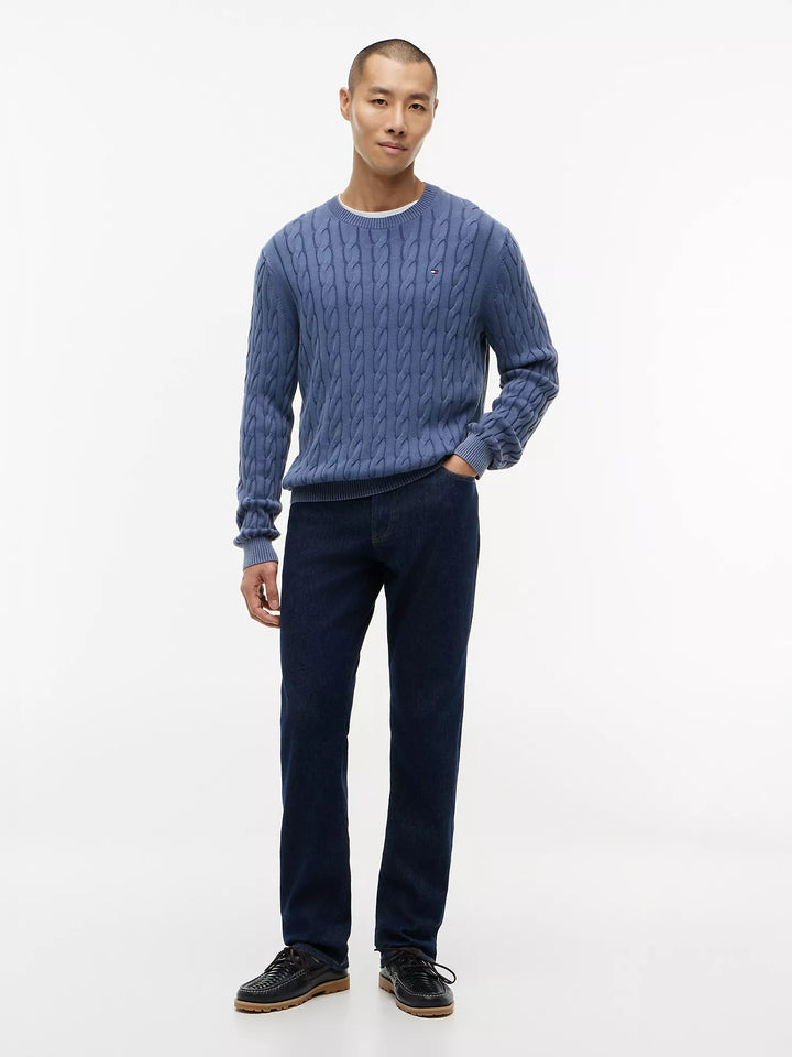 TH Men L/S R-Neck Cabel Knit Jersey MT-XM07920
