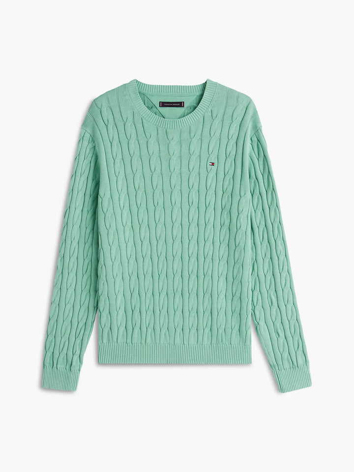 TH Men L/S R-Neck Cabel Knit Jersey MT-XM07920