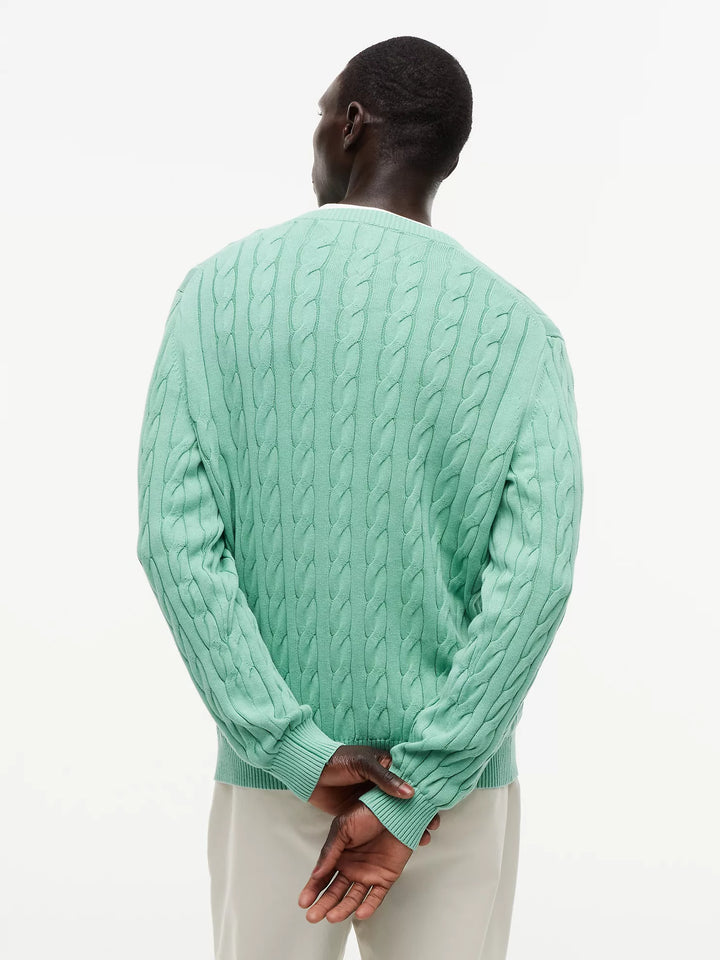 TH Men L/S R-Neck Cabel Knit Jersey MT-XM07920