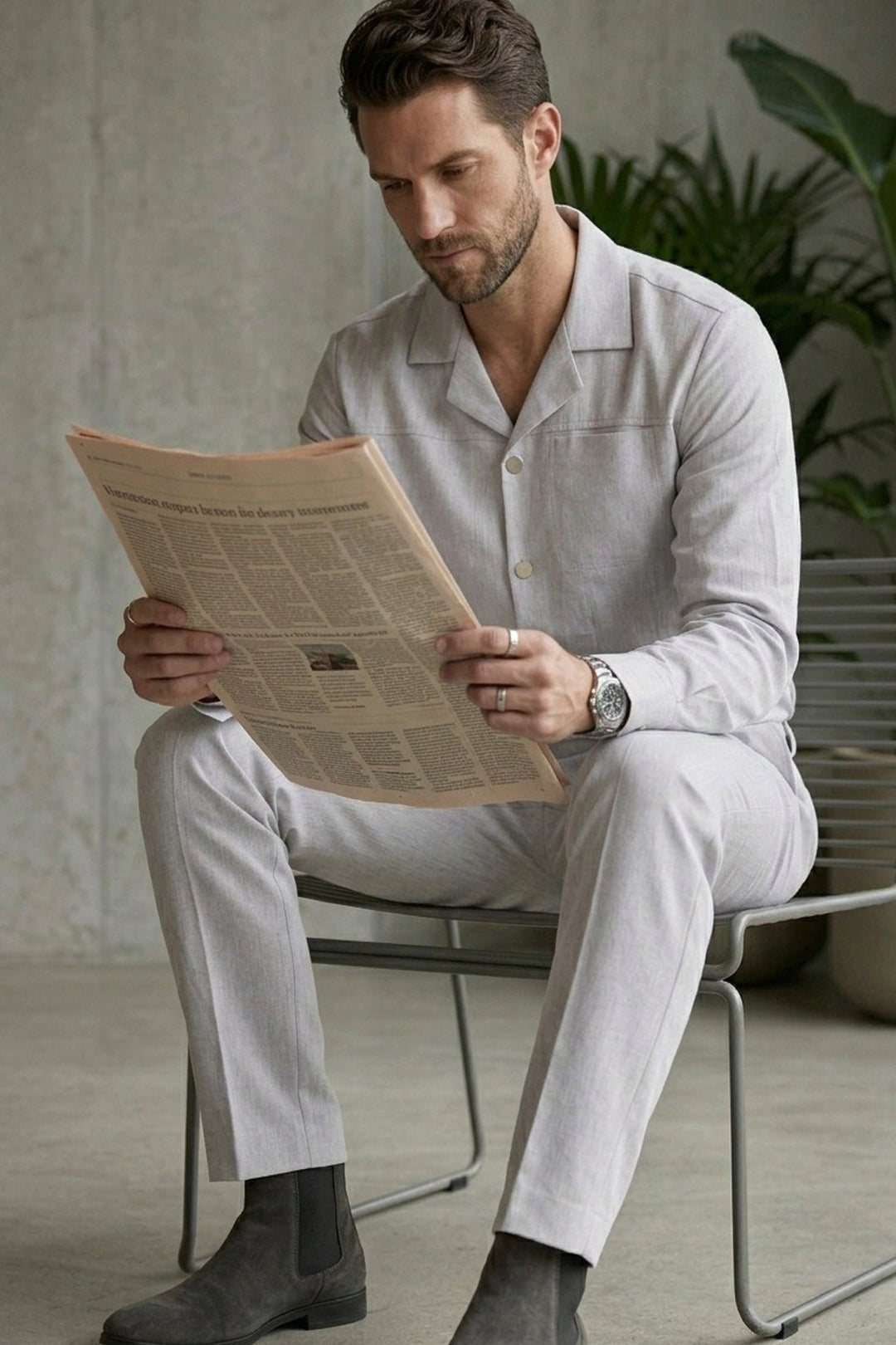 Premium Grey Men’s Co-ord Set