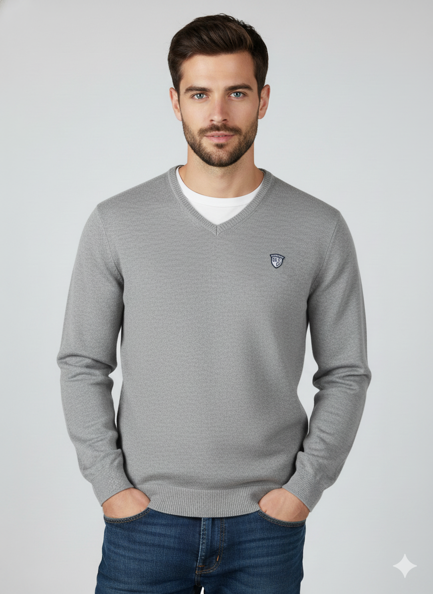 Hackett Mens F/S Lambswool V-Neck Jersey