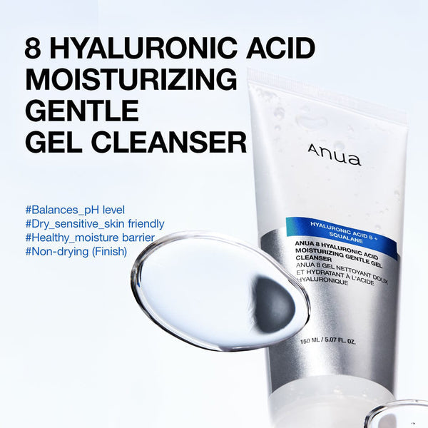 Anua Hyaluronic Acid 8+ Moisturizing Gentle Gel Cleanser 150ml
