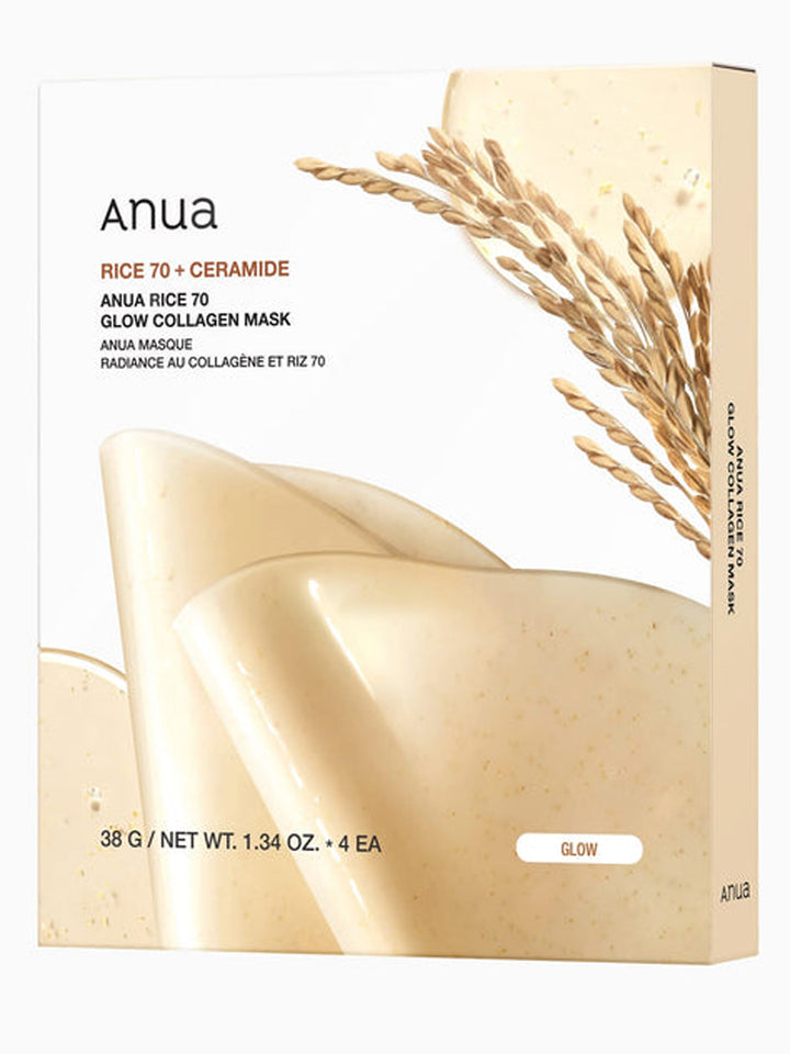 Anua Rice 70 + Ceramide Glow Collagen Mask 38g