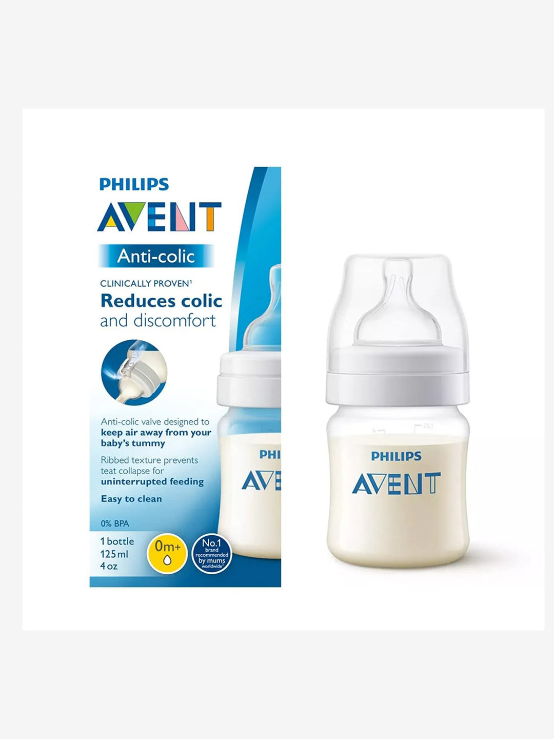 AP Baby PP Anti-Colic Bottle 125ml 0m+ SCF810/61 (W-23)