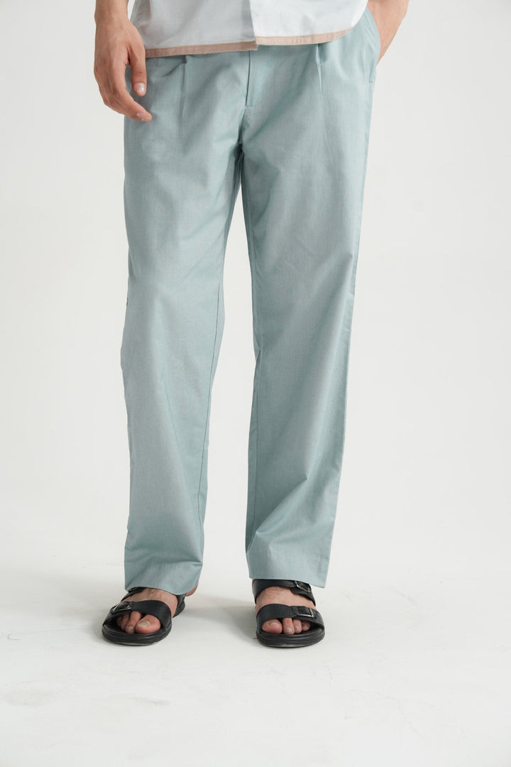 Surf Blue Linen Trouser