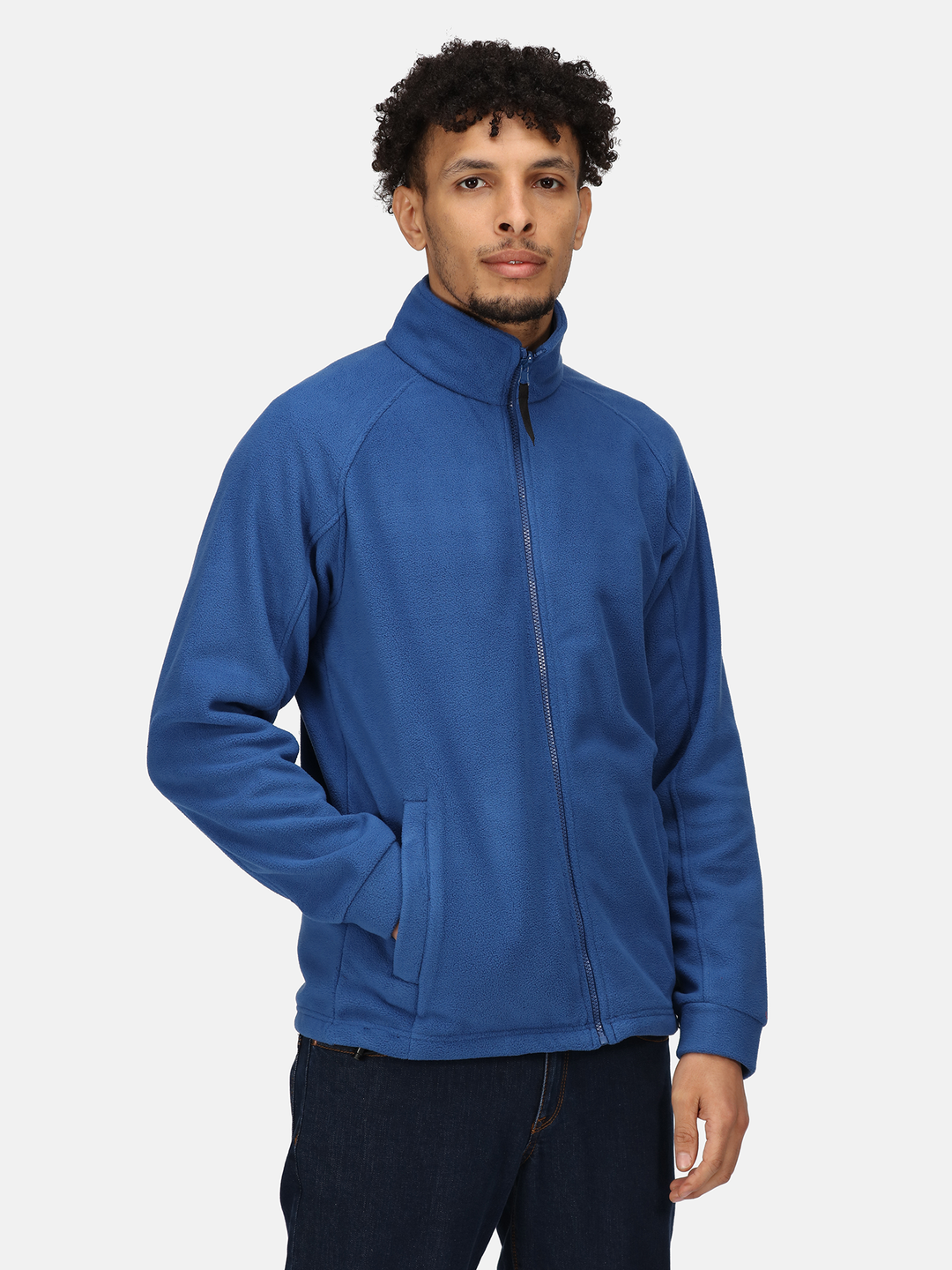 Regatta Mens L/S Fleece Zipper TRF532 (Blue)