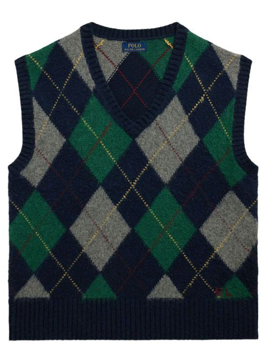 RL Men S/L Check Sweater-710970657