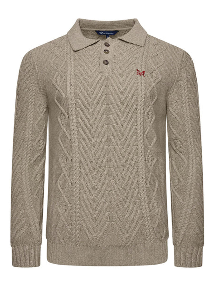 Crew Clothing Men L/S Button Neck TMXC058