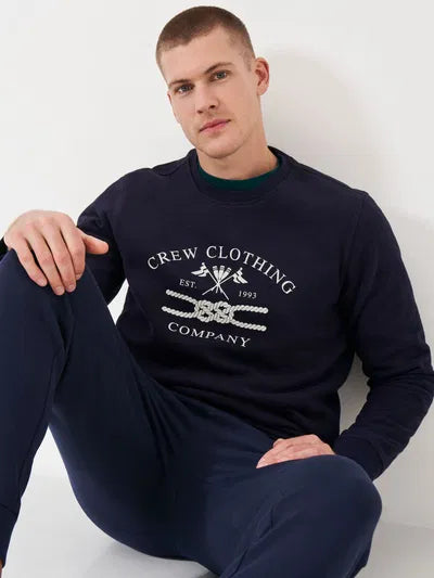 Crew Clothing Men L/S R-N Fleece Printed Sweat Shirt MVD021
