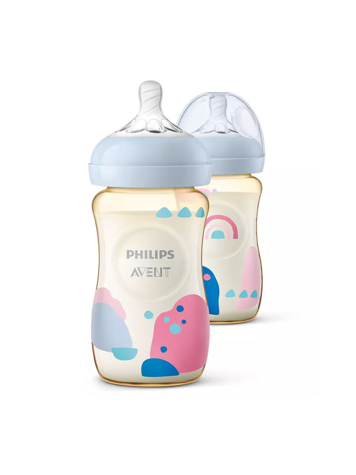 AP Baby Natural PPSU 9OZ 260ml PK Of 2 Feeding Bottle For 1m+ SCF582/20 ID 2290