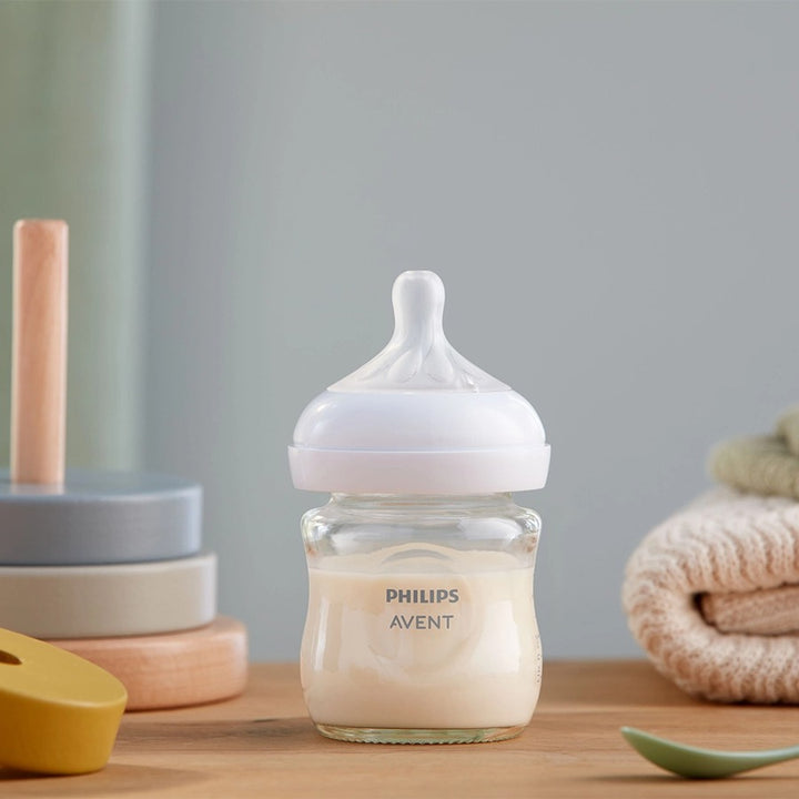 AP Baby Natural Glass Bottle 0m+ 4oz 125ml SCY930/01