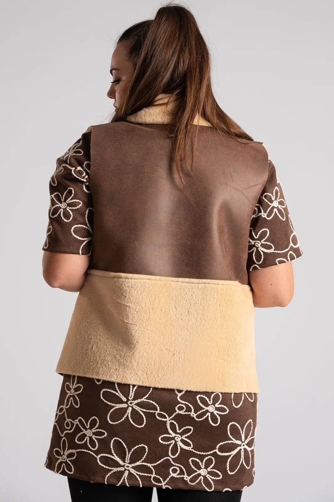 Glossy Ladies S/L F/O Leather Style Jersey 8524 (Fawn)