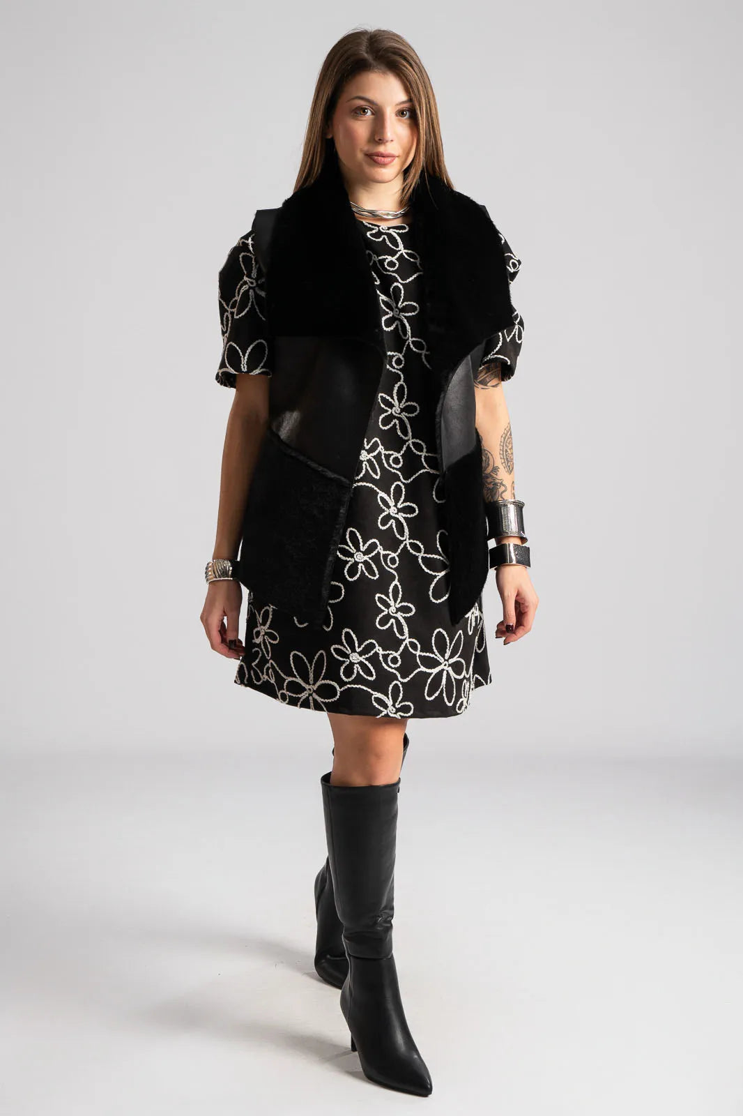 Glossy Ladies S/L F/O Leather Style Jersey 8524