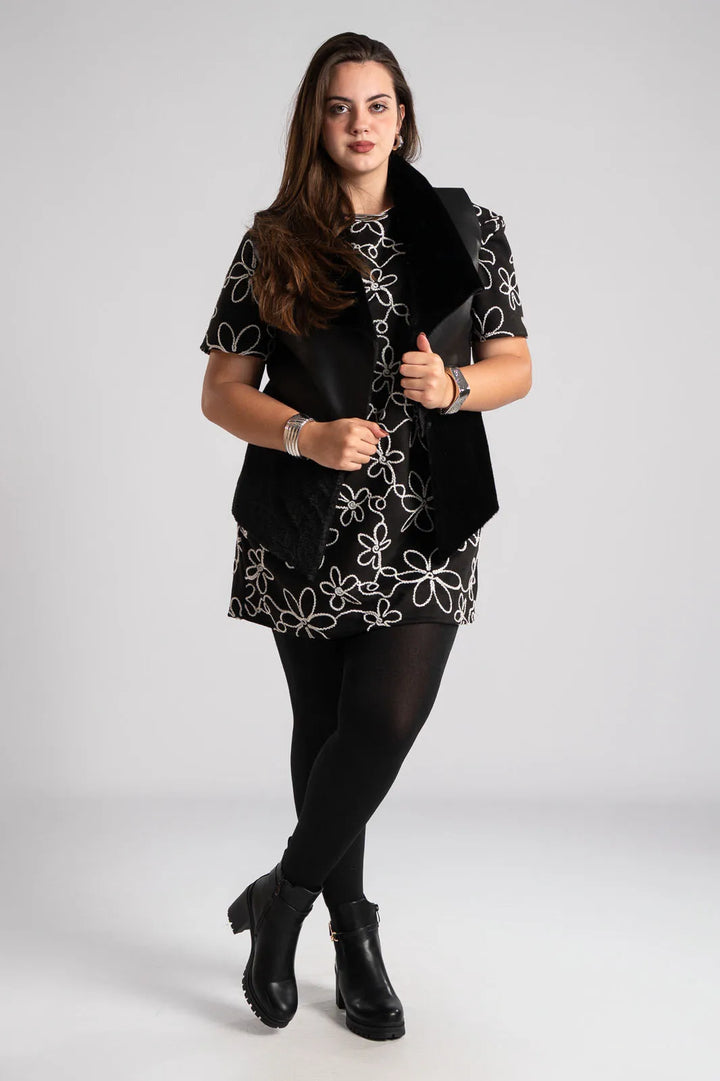 Glossy Ladies S/L F/O Leather Style Jersey 8524