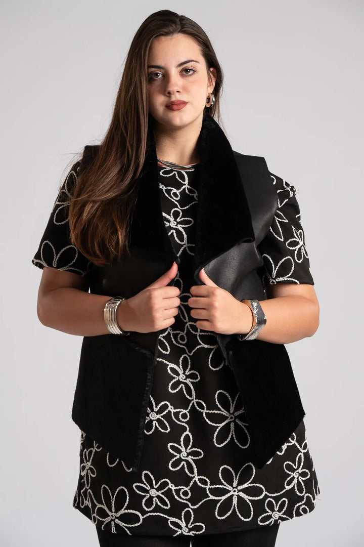 Glossy Ladies S/L F/O Leather Style Jersey 8524