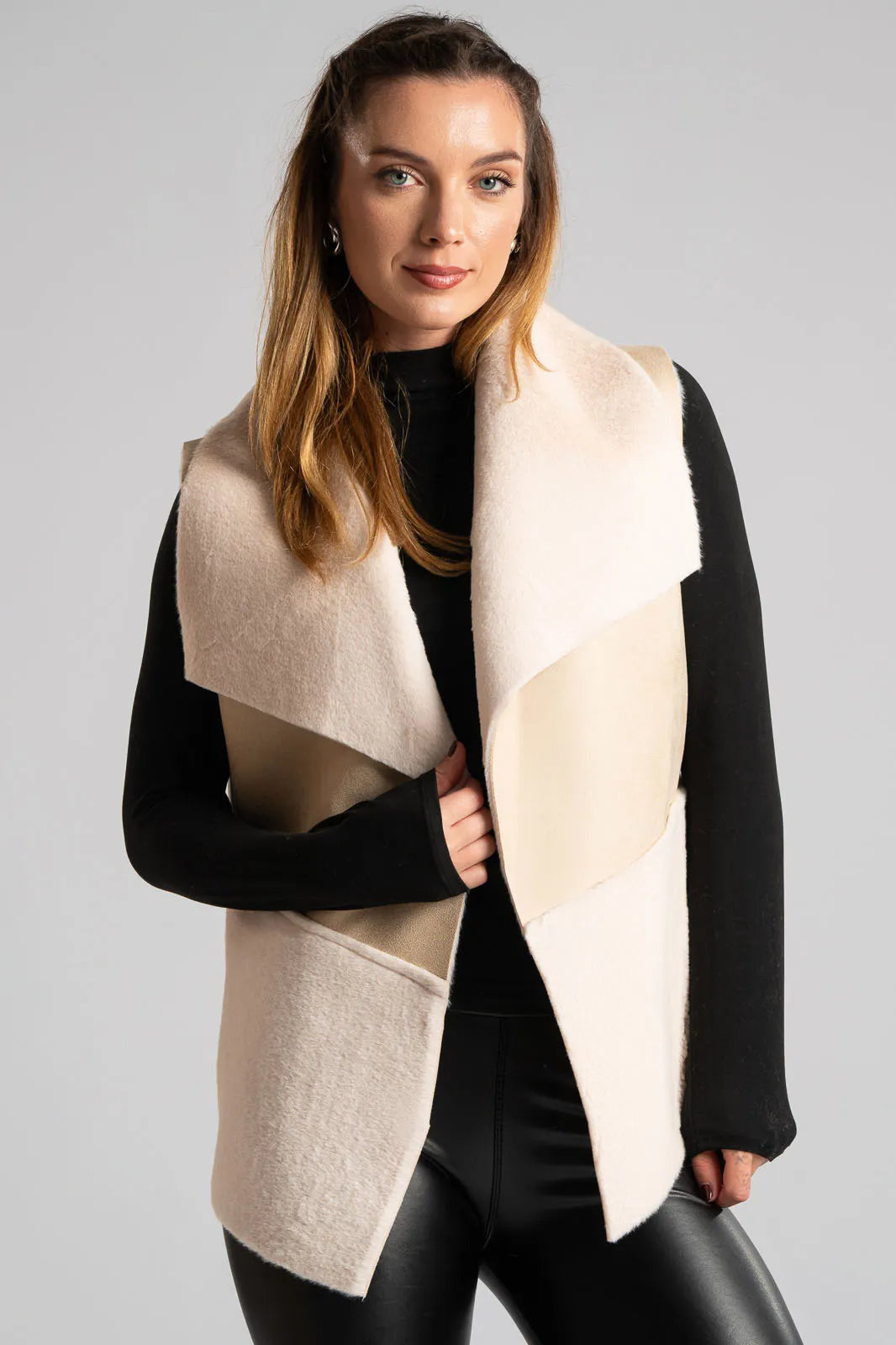 Glossy Ladies S/L F/O Leather Style Jersey 8524 (Skin)