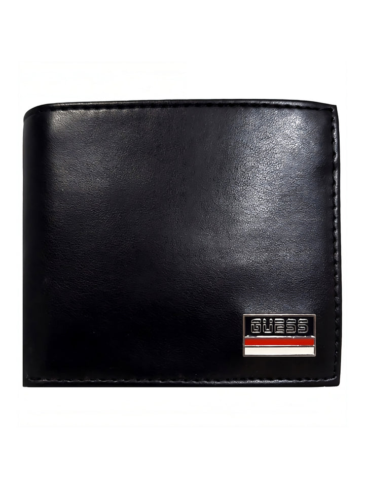 Guess Men Leather Wallet Black MT-31GO22C033