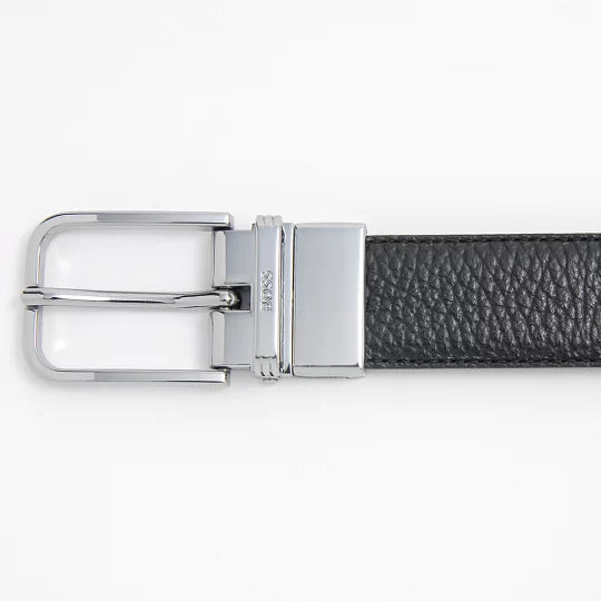 HB Men Leather Reversible Belt With Two Buckles 50554470