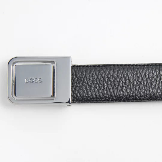 HB Men Leather Reversible Belt With Two Buckles 50554470