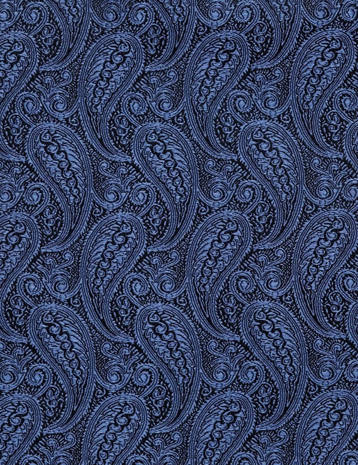 H & C Men Silk Paisley Design Pocket Hankies HADSA101 (Royal Blue)