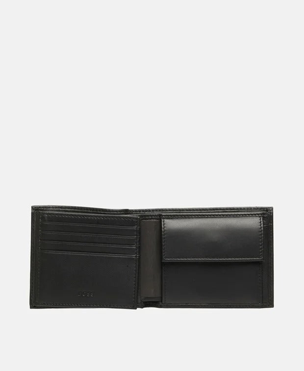Boss Men Leather Wallet Black MT-50517951