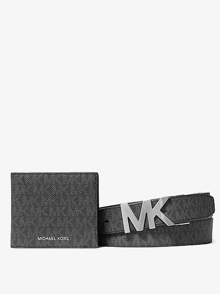 MK Men Belt Gift Set Black 36F5LGFN9B