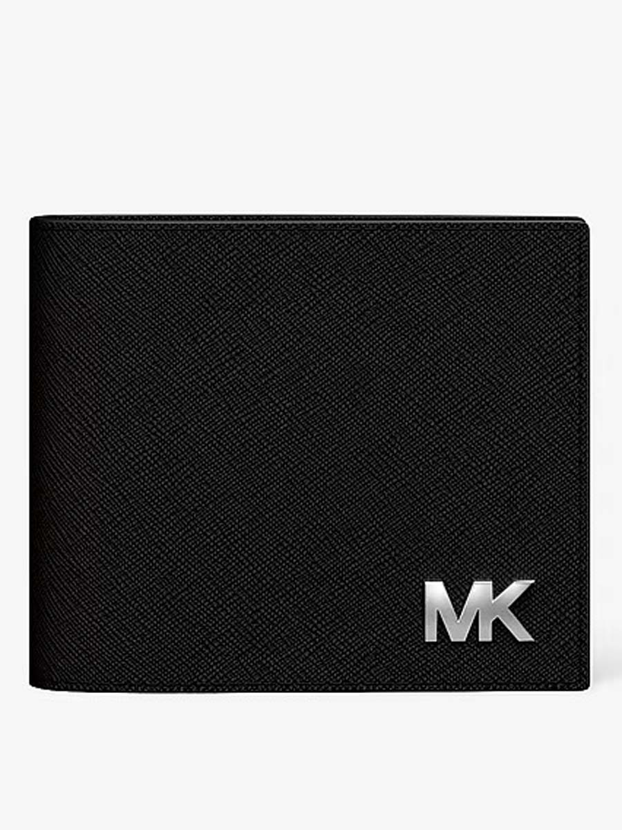 Michael Kors Men Cooper Logo Billfold Wallet With Passcase Black 36SS5LCOF2U