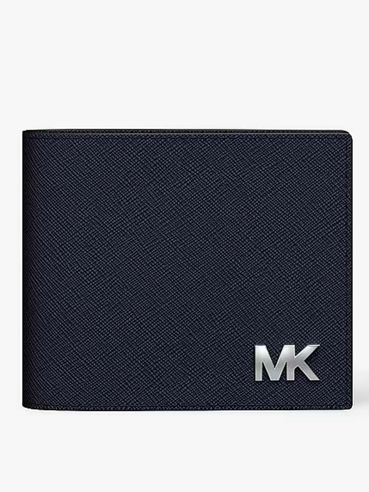 Michael Kors Men Cooper Logo Billfold Wallet With Passcase Blue 36SS5LCOF2U