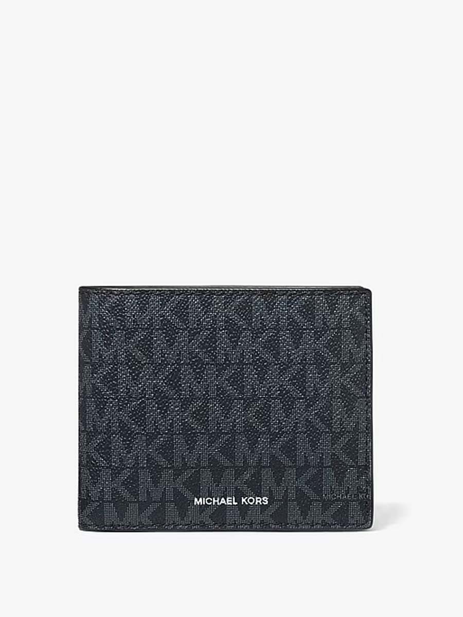 MK Men Cooper Logo Billfold Wallet Black 36U9LCRF3B