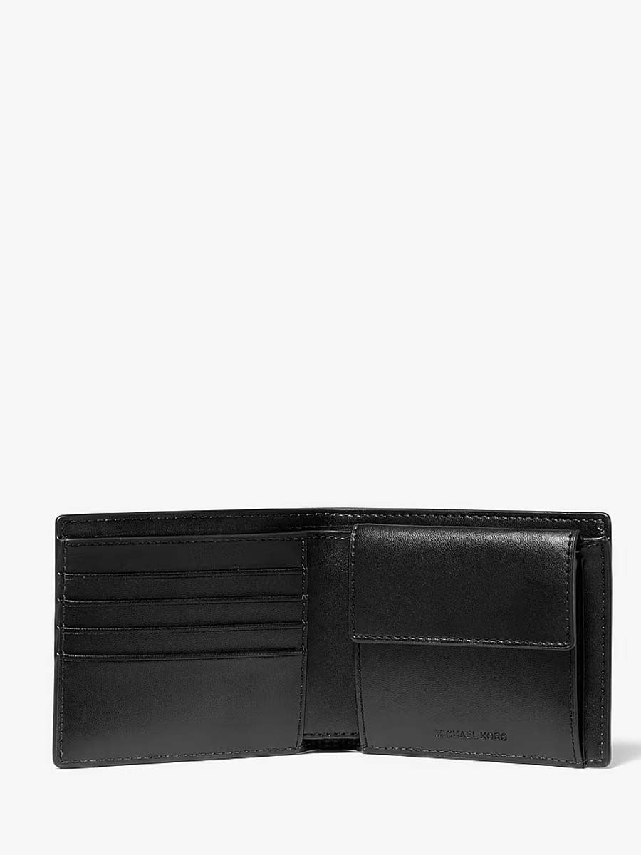 MK Men Cooper Logo Billfold Wallet Black 36U9LCRF3B