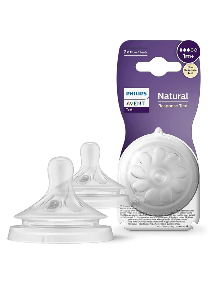 AP Baby Natural 2Pk Silicone Teat 1m+ SCY963/02