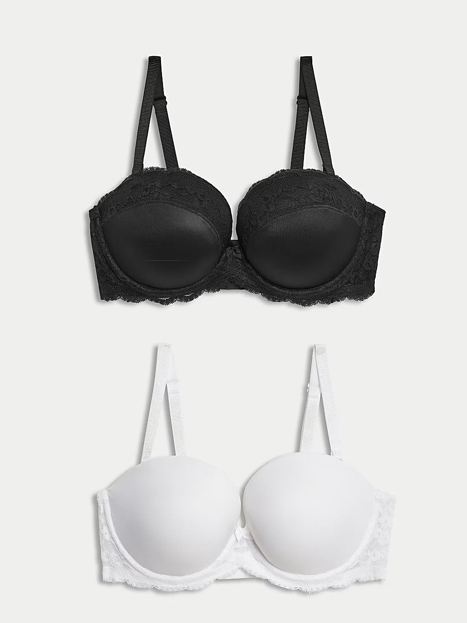 M&S U/W 2 Pack Pushup Plunge Bra T33/2732