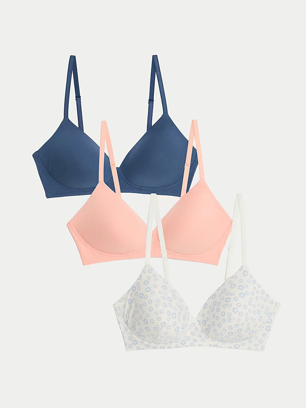 M&S F/C N/W 3 Pack Padded Bra T33/3006P