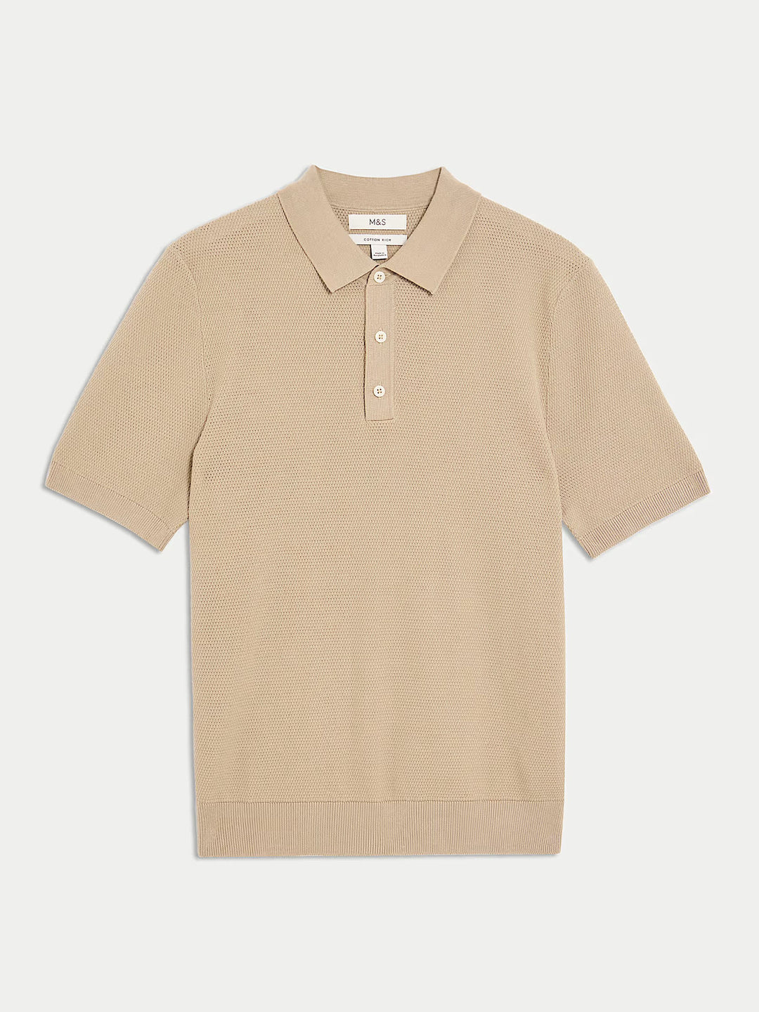 M&S Men S/S Cotton Rich Polo T30/4268