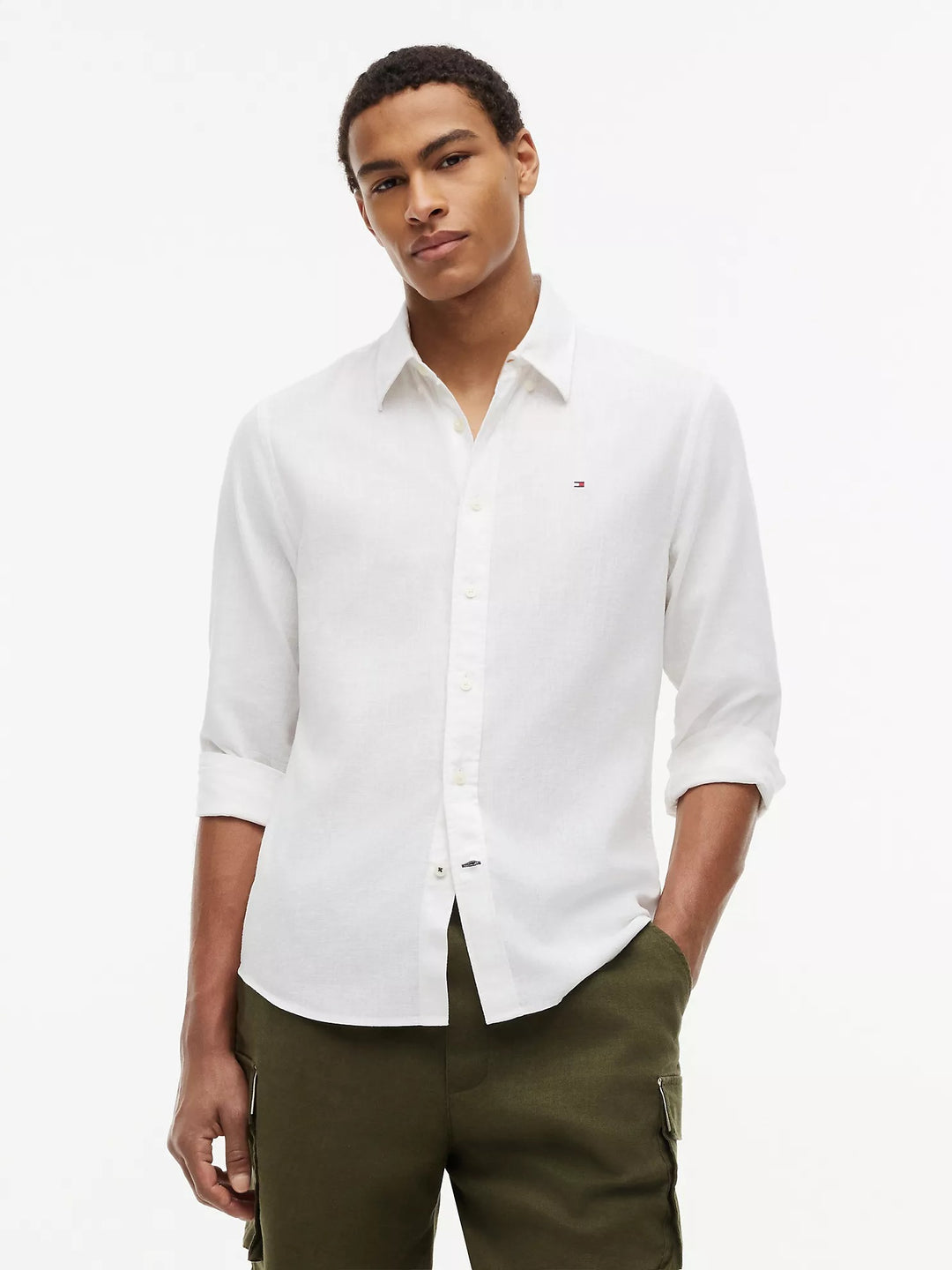 TH Men L/S Linen Button Down Casual Shirt MT-XM04090