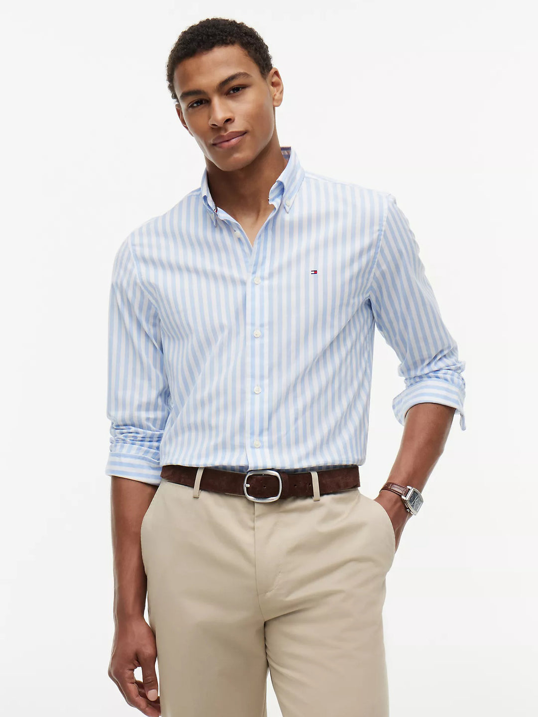 Tommy Hilfiger Men L/S Button Down Lining Casual Shirt MT-XM07390