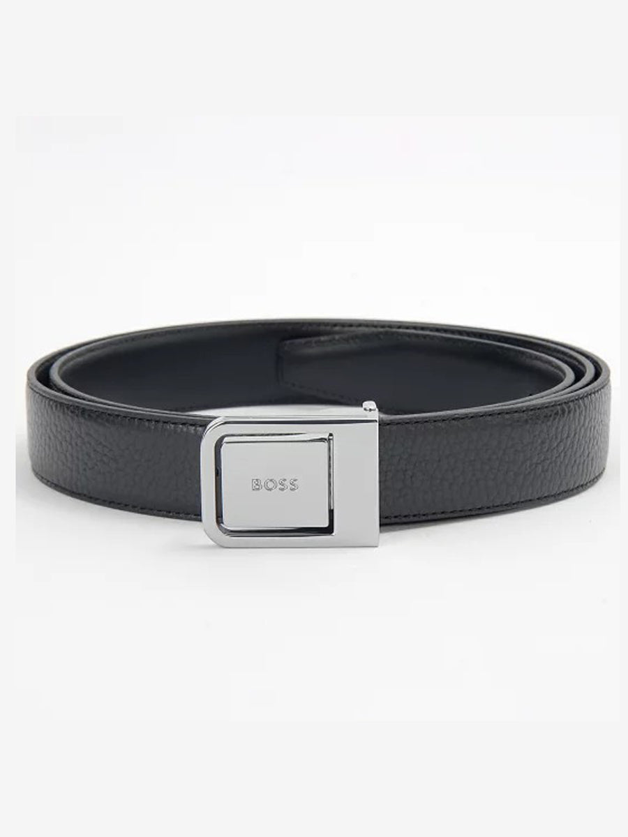 HB Men Leather Reversible Belt With Two Buckles 50554470