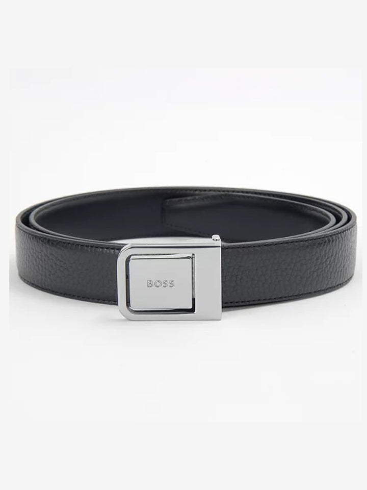 HB Men Leather Reversible Belt With Two Buckles 50554470