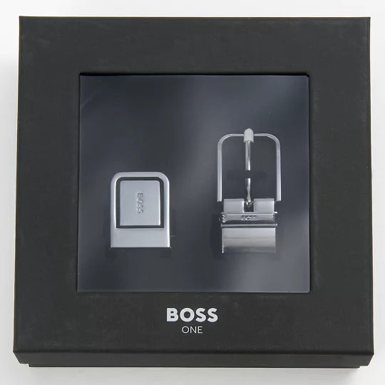 HB Men Leather Reversible Belt With Two Buckles 50554470
