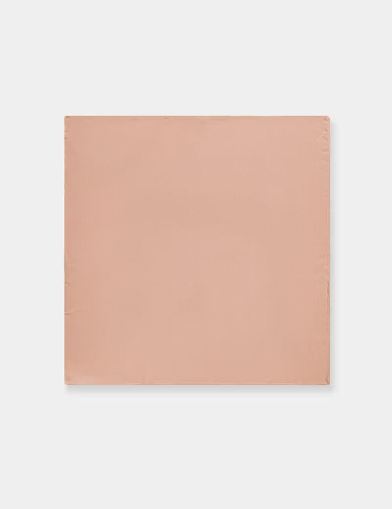 H & C Men Silk Plain Pocket Hankies HAPMA250 (Peach)