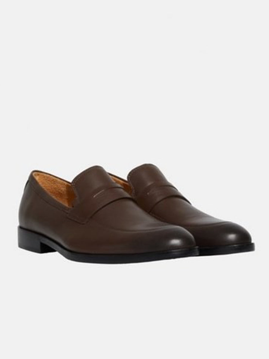Hugo Boss Mens Leather Sole Moccasion Shoes AT-SB-50487306